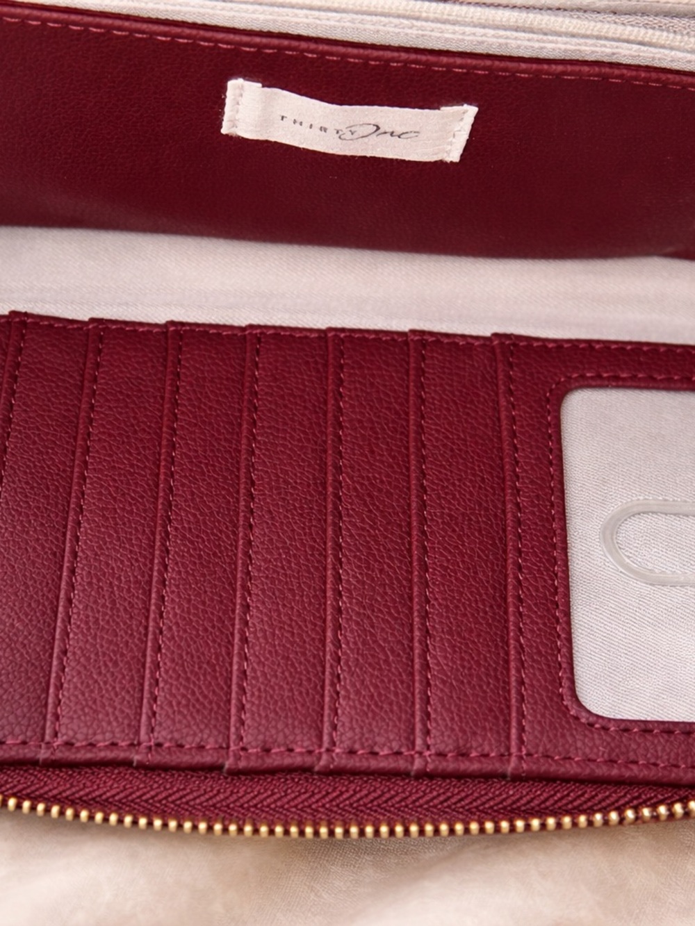 Thirty-One All About The Benjamins Wallet Burgundy - Picture 3 of 7